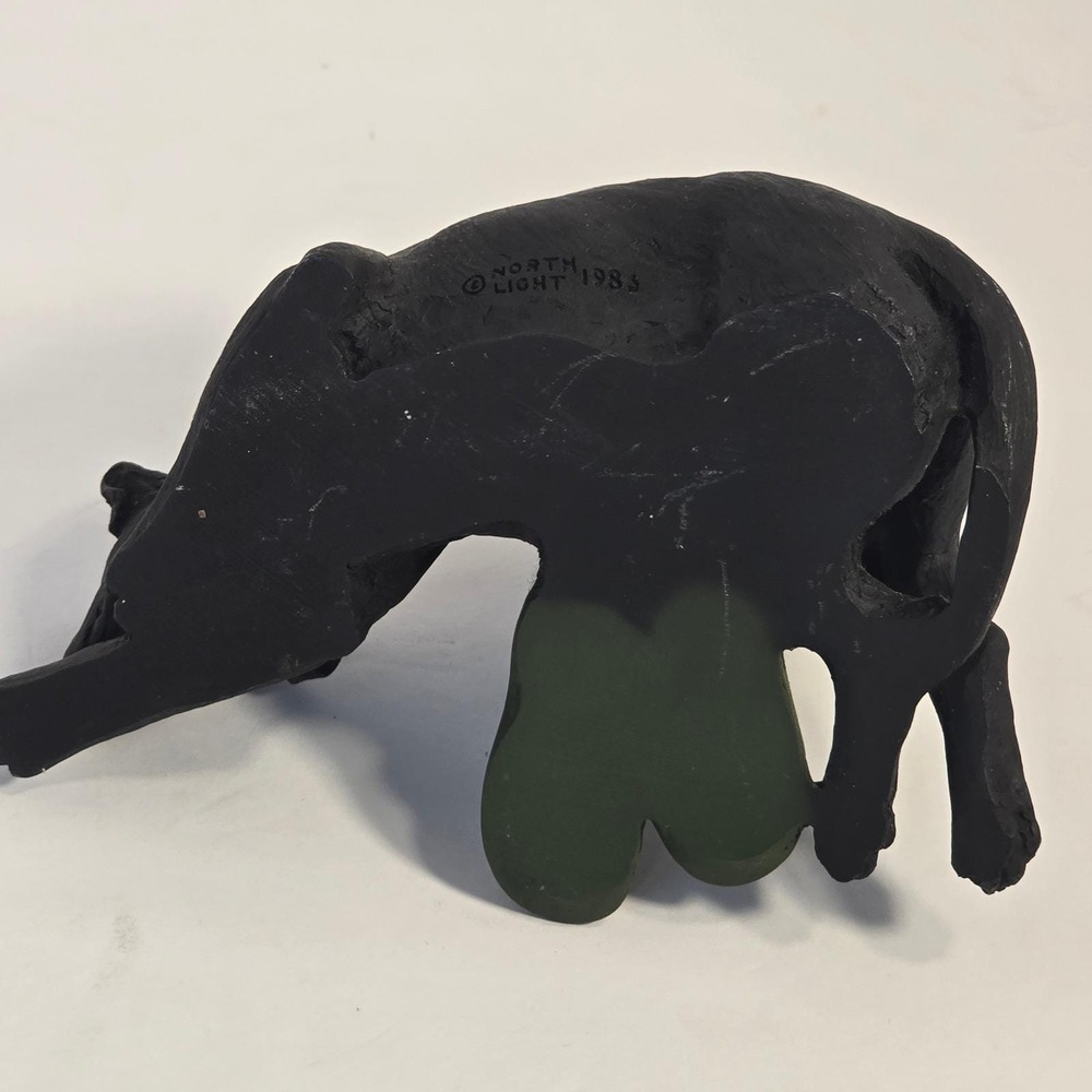 Vintage Black Labrador Dog Figurine with Green Wellington‎ Boots For Collector - Picture 14 of 15